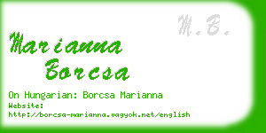 marianna borcsa business card